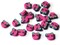 20 Pink Cat Head Beads Cute Polymer Clay Miniature Animals Beads Zoo Beads